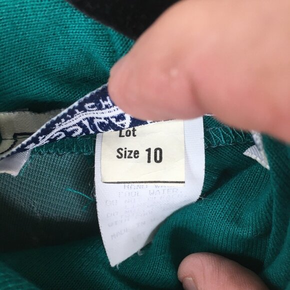 Vintage Jessica Howard By Mitchell Robbell Dress Womens 10 Green Belted Maxi 80s - Picture 10 of 16